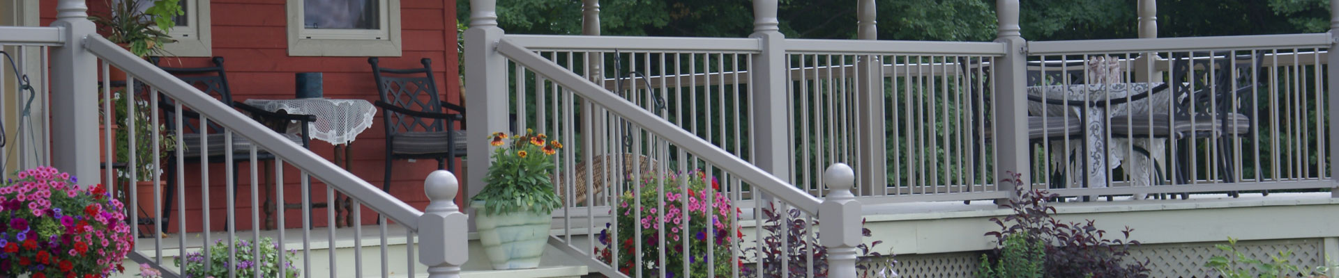 beautiful hand railing on a porch